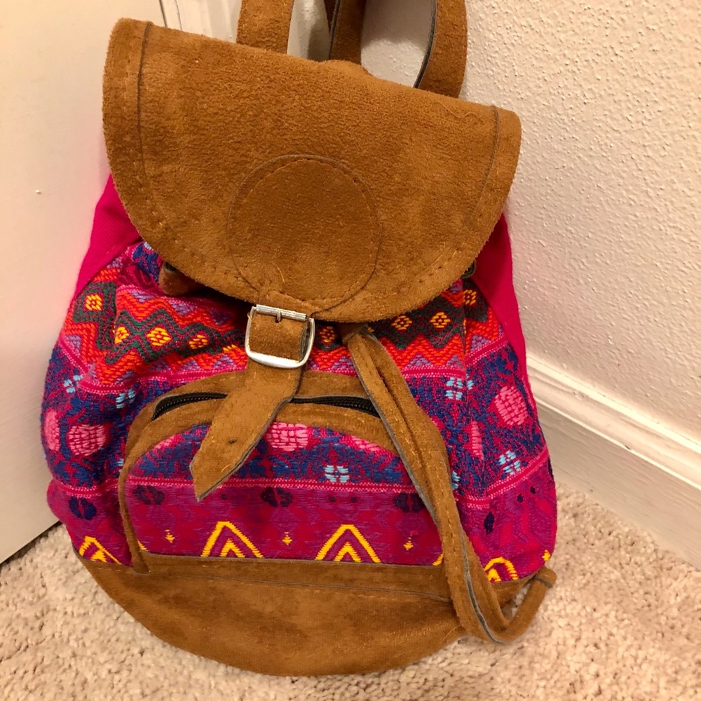 Authentic Handmade Suede Backpack